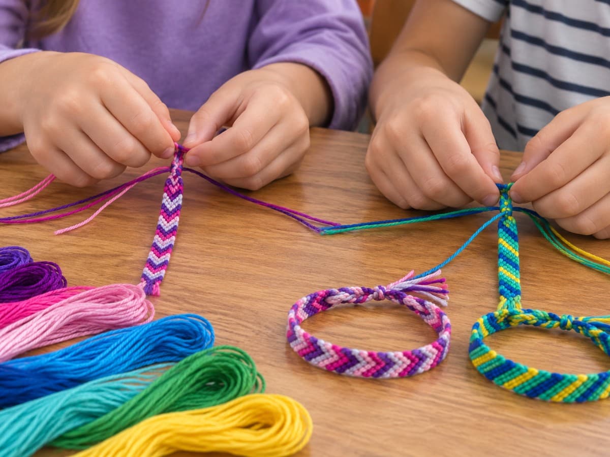 Haz tú propia trenza y pulsera de hilo